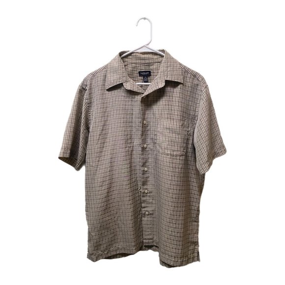 Van Heusen Men's Button Down Dress Shirt, Medium, 15-15.5, Pre-owned - Picture 3 of 7